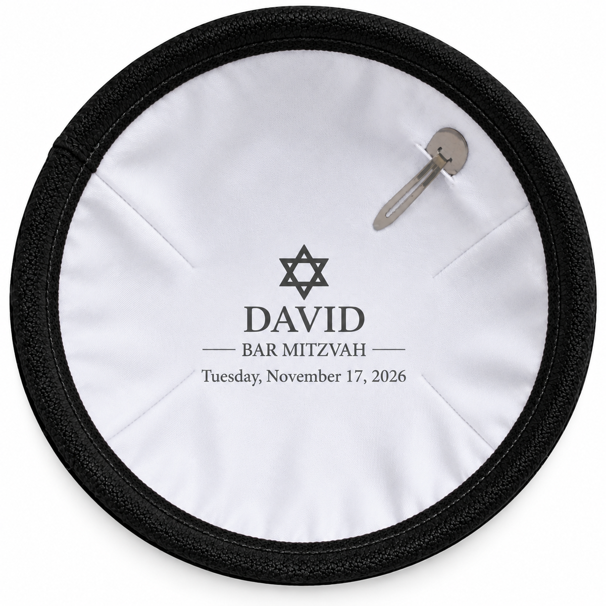 Black Canvas Linen Custom Kippah