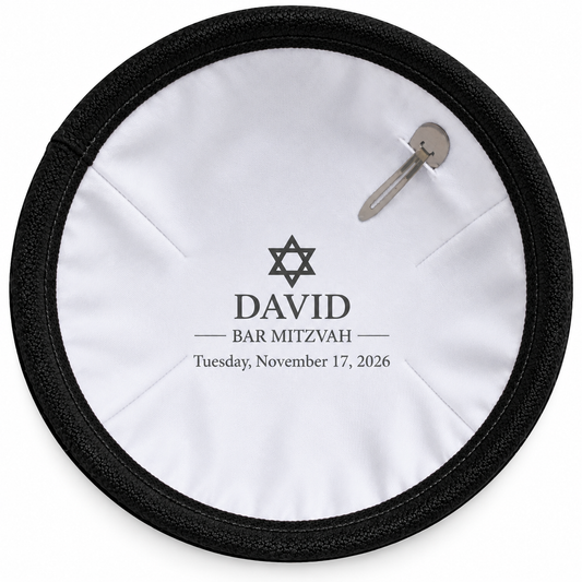Black Canvas Linen Custom Kippah