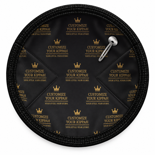 Black Burlap Custom Kippah