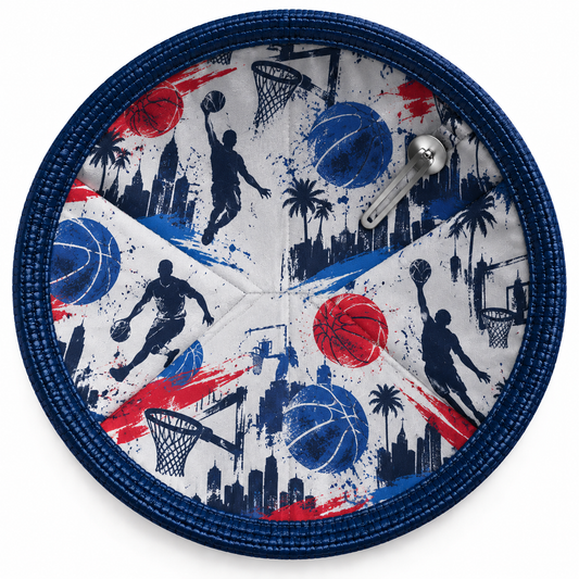 Navy Blue Burlap Custom Kippah