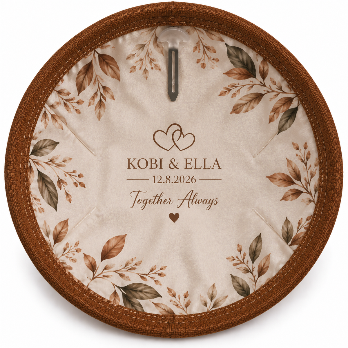 Brown Canvas Linen Custom Kippah