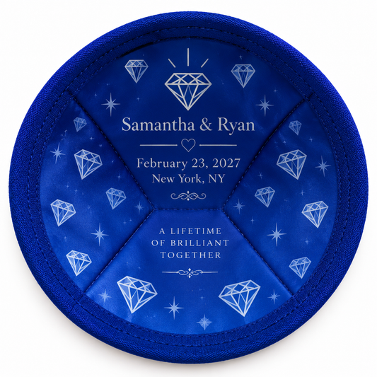 Royal Blue Canvas Linen Custom Kippah