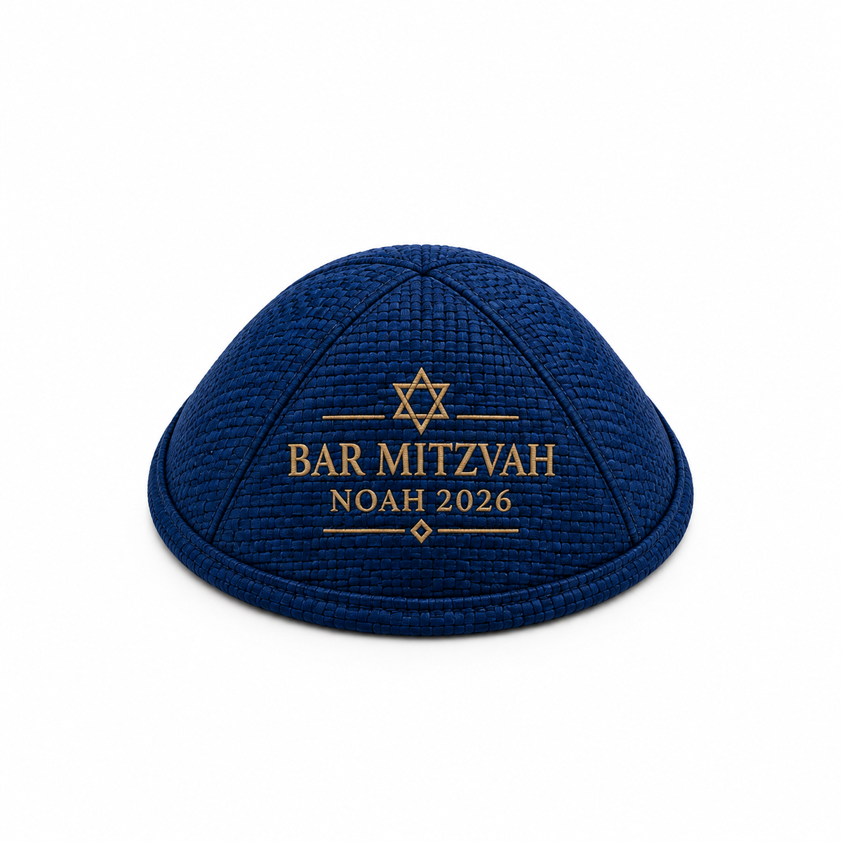 Navy Blue Burlap Custom Kippah