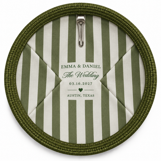 Olive Burlap Custom Kippah