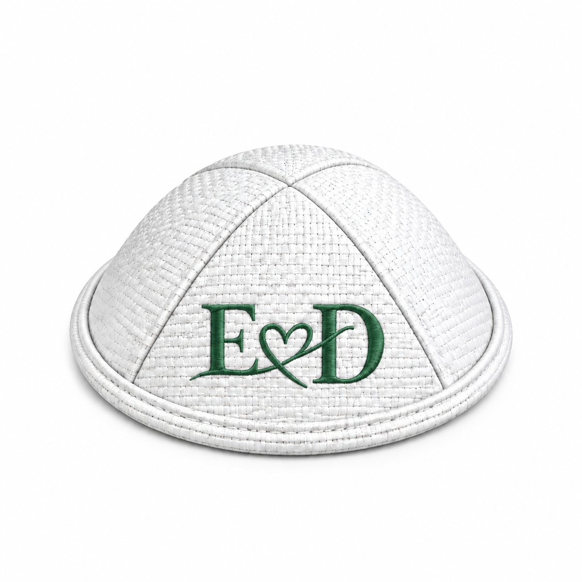 White Burlap Custom Kippah